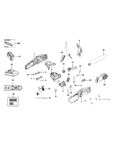 Chaine 350mm pour Tronconeuse BLACK & DECKER