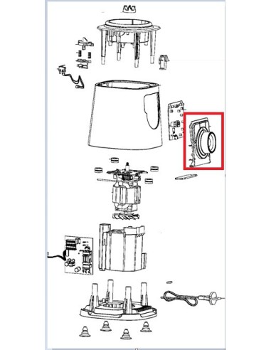 Cadran + Bouton Complet pour Blender PERFECTMIX+ MOULINEX