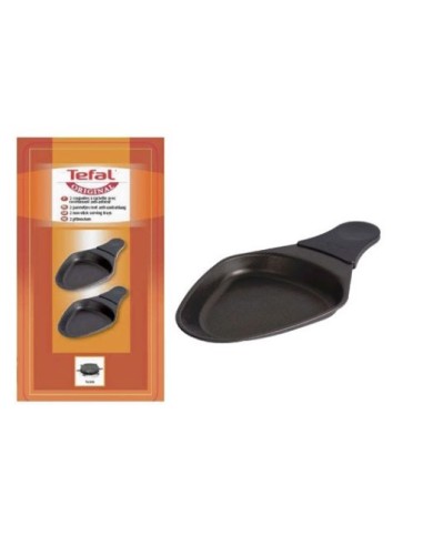 Lot de 2 Coupelles Ovales avec Poignée pour Appareil à Raclette Téfal