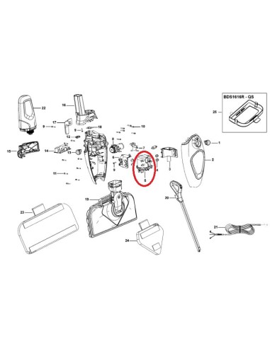 Sortie Entrée Chaudiére pour Balai Vapeur Black & Decker