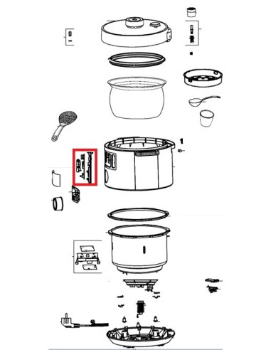 Carte Electronique de Commande cpour Cuiseur Turbo Cuisine MOULINEX