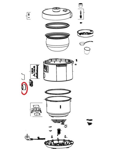 Bouton pour Cuiseur Turbo Cuisine MOULINEX