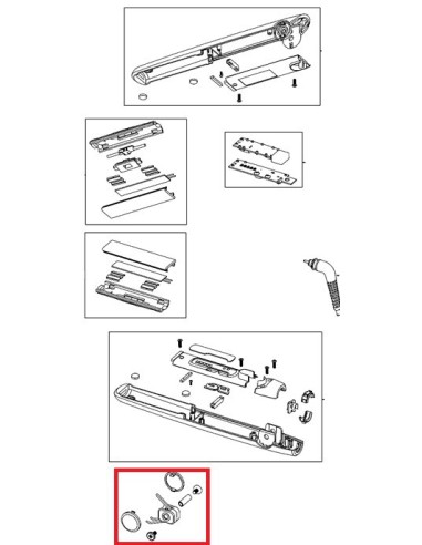 Charnière Complet + Cache x2 pour Lisseur ULTIMATE experience  ROWENTA