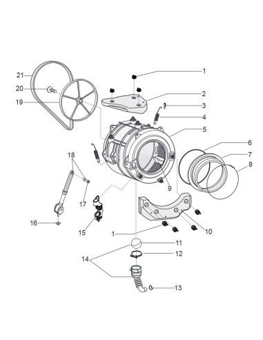 Cuve Plastique pour Machine à Laver INDESIT Hotpoint