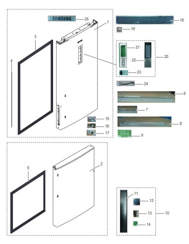 Balconnet Bouteille pour Réfrigérateur Samsung