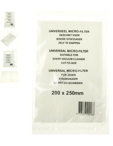 Microfiltre Universelle 200x 250 mm pour Aspirateur Miele