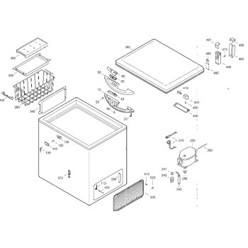 Capot Poignée Partie Inférieur  avec les  PIicots Pour Module pour Congélateur LIEBHERR