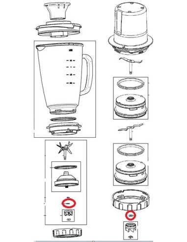 Rondelle pour Blender kitchen Machine Moulinex