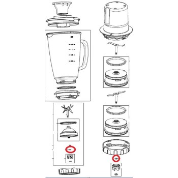 Rondelle pour Blender kitchen Machine Moulinex