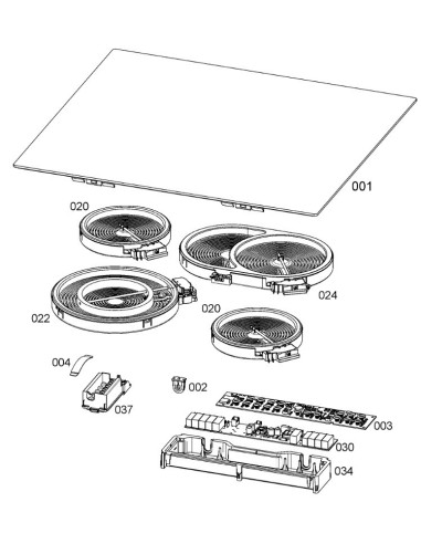 Table de Cuisson Noir 590X520m pour Plaque de Cuisson IKEA