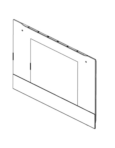 Vitre extérieur four 592X47 en inox pour four Faure