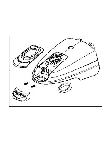  Couvercle noir pour aspirateur Rowenta
