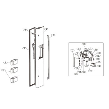 Couvercle de la Chute de Glace pour Réfrigérateur Haier