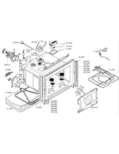 Résistance de Sole pour Four BOSCH SIEMENS 