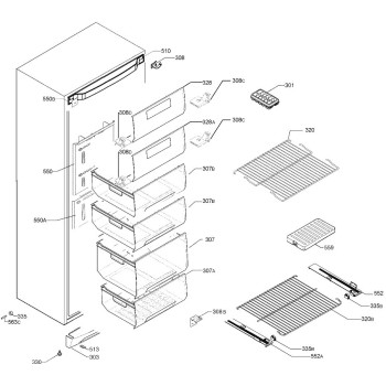Panneau Avant 15,31CM X43,95CM pour Congélateur ELECTROLUX
