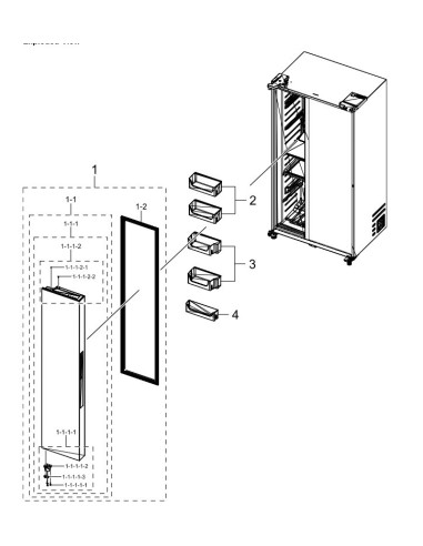 Joint Porte Réfrigérateur pour Réfrigérateur SAMSUNG