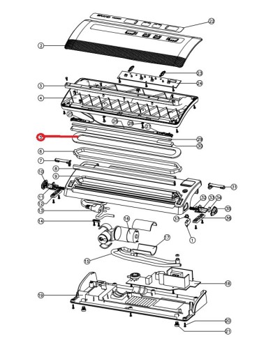 Joint Supérieur pour Emballeuse Sous Vide KITCHENCHEF