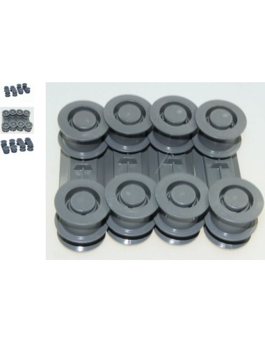 Kit Support Roulettes Gris Foncé pour Lave Vaisselle ELECTROLUX