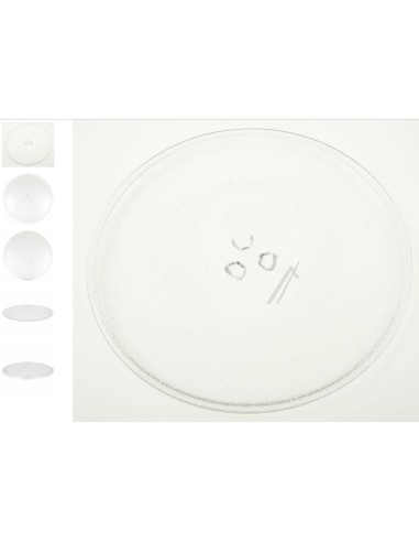 Plateau  Tournant en Verre  25,5 cm pour Four Micro-Ondes KDMW05439 King d'Home