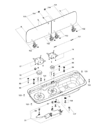 Couvercle en Verre pour Plaque de Cuisson DOMETIC