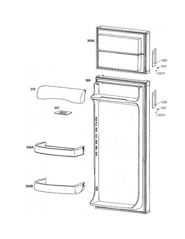 Porte Congélateur & Joint pour Réfrigérateur FAR R2236A