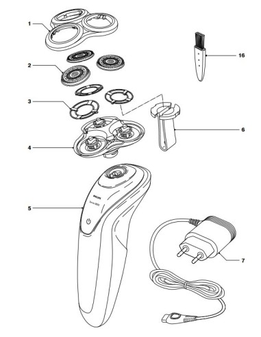 Tête de Rasage pour Rasoir PHILIPS