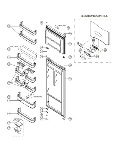 Porte Réfrigérateur pour Réfrigérateur WALTHAM