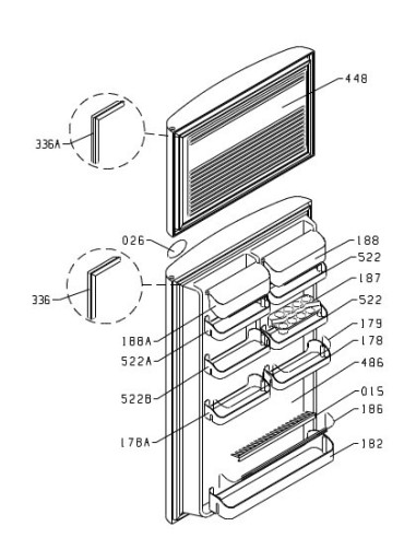 Joint De Porte Congélateur pour Réfrigérateur GORENJE