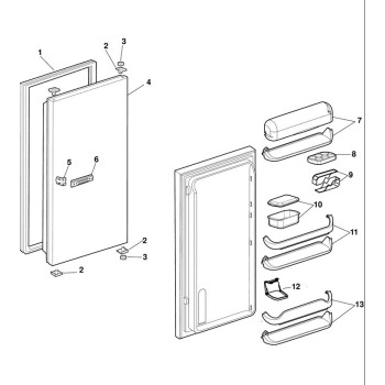 Joint Porte  Evaporateur  450X187 pour Réfrigérateur HOTPOINT