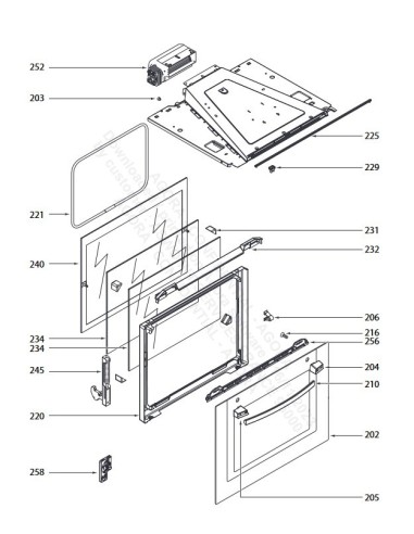 Vitre Extérieur de  Porte pour Four Sauter