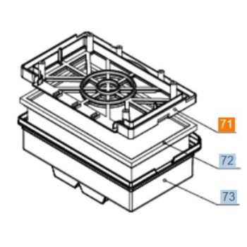 Cadre Filtre Chassis Plisse pour Aspirateur KARCHER