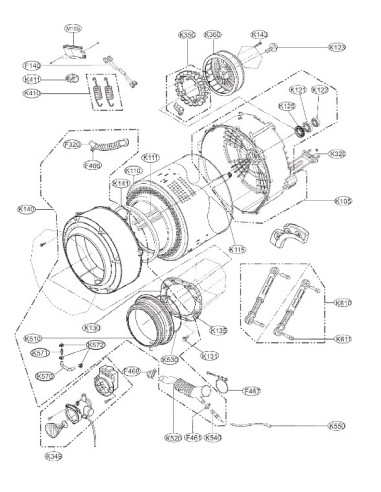 Poids Avant Droit pour Machine à Laver LG