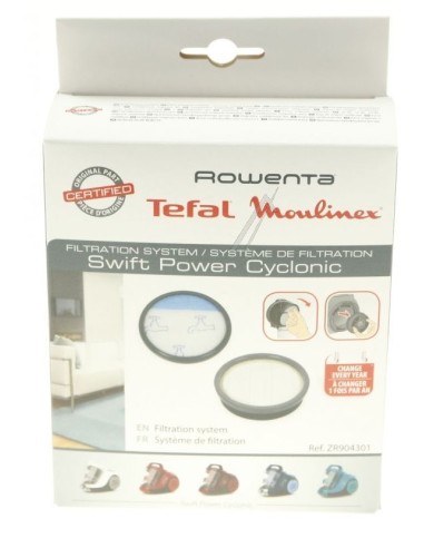 Kit Filtre x2 + Joint x1 pour Aspirateur Sans Sac Swift Power Cyclonic ROWENTA