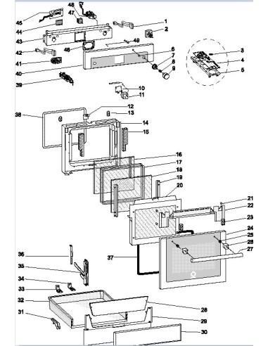 Verre porte Four pour Cuisiniere SCHOLTES