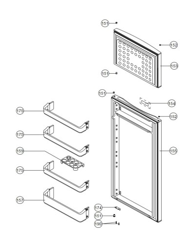 Porte Refrigerateur pour Refrigerateur SABA