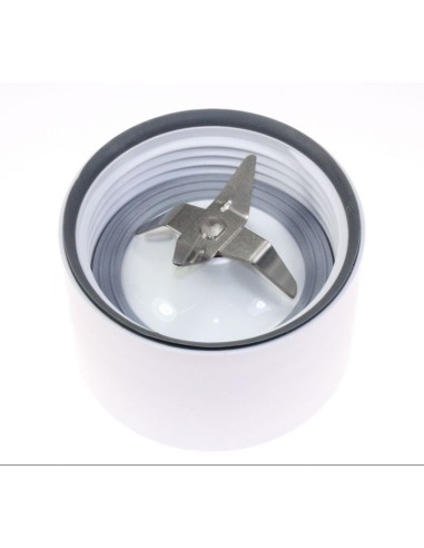 Embase Coloris Blanc avec Couteau pour Blender en Verre KW696768 / AT338 / 337 / KAH358GL KENWOOD