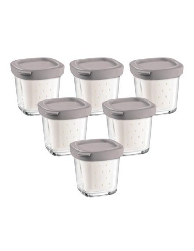 Lot de 6 Pots pour Yaourtières Délices / Multidélices / Multidélices Compact Seb