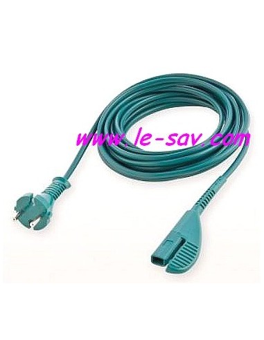 Cable D'alimentation Vert Longueur 6,50m pour Aspirateur VK 136 Vorwerk