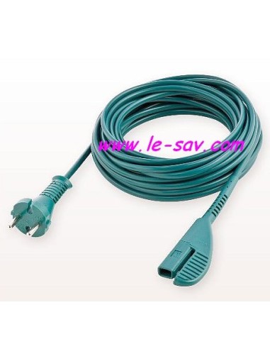 Cable D'alimentation Vert Longueur 10m pour Aspirateur VK 136 Vorwerk