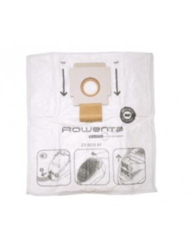 Lot de 5 Sacs MicroFibre pour Aspirateur Schock Absorber / 2 Rowenta