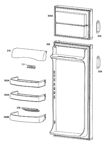 Porte Refrigerateur pour Refrigerateur Arthur Martin