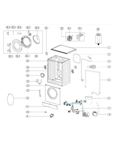 Cadre Exterieur de Hublot pour Lave Linge SABA