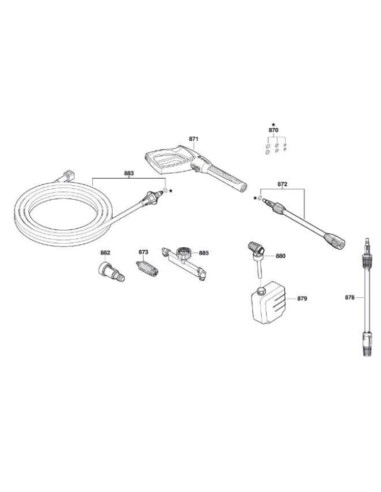 Lance Reglable pour Nettoyeur Haute Pression BOSCH