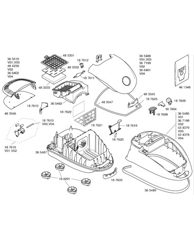 Couvercle pour Aspirateur SIEMENS