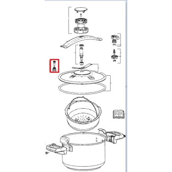 Soupape de Sécurité en Silicone pour Cocotte Actua 8L SEB