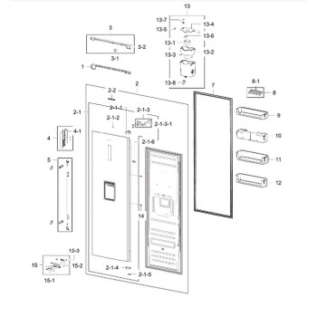 Balconnet / Bac Porte Bouteilles Transparent pour Réfrégirateur Samsung