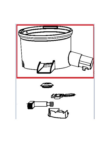 Corps/extracteur de jus pour Extracteur de Jus Moulinex