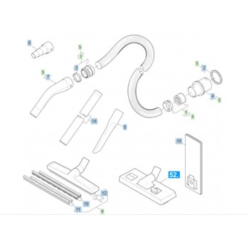 Galet de roulement complet avec essieu pour Aspirateur karcher