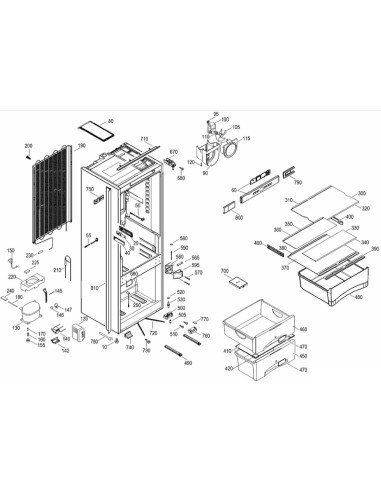 Tiroir Compartiment  pour Refrigerateur LIEBHERR