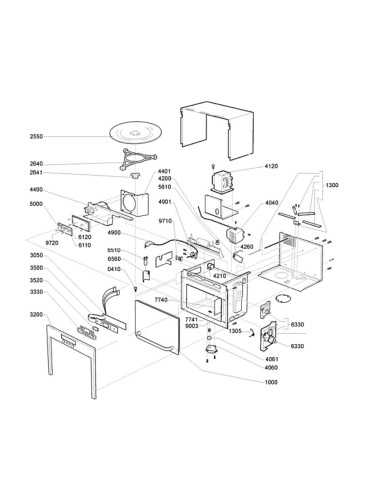 Systeme Fixation Profil pour Micro Ondes WHIRLPOOL